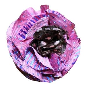 Fabric flower pin